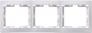 Рамка 3-місна горизонтальна РГ-3-КБ КВАРТА білий IEK