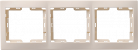 Рамка 3-місна горизонтальна РГ-3-ККм КВАРТА кремовий IEK