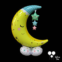 Велика фольгована куля на підставці "Луна"