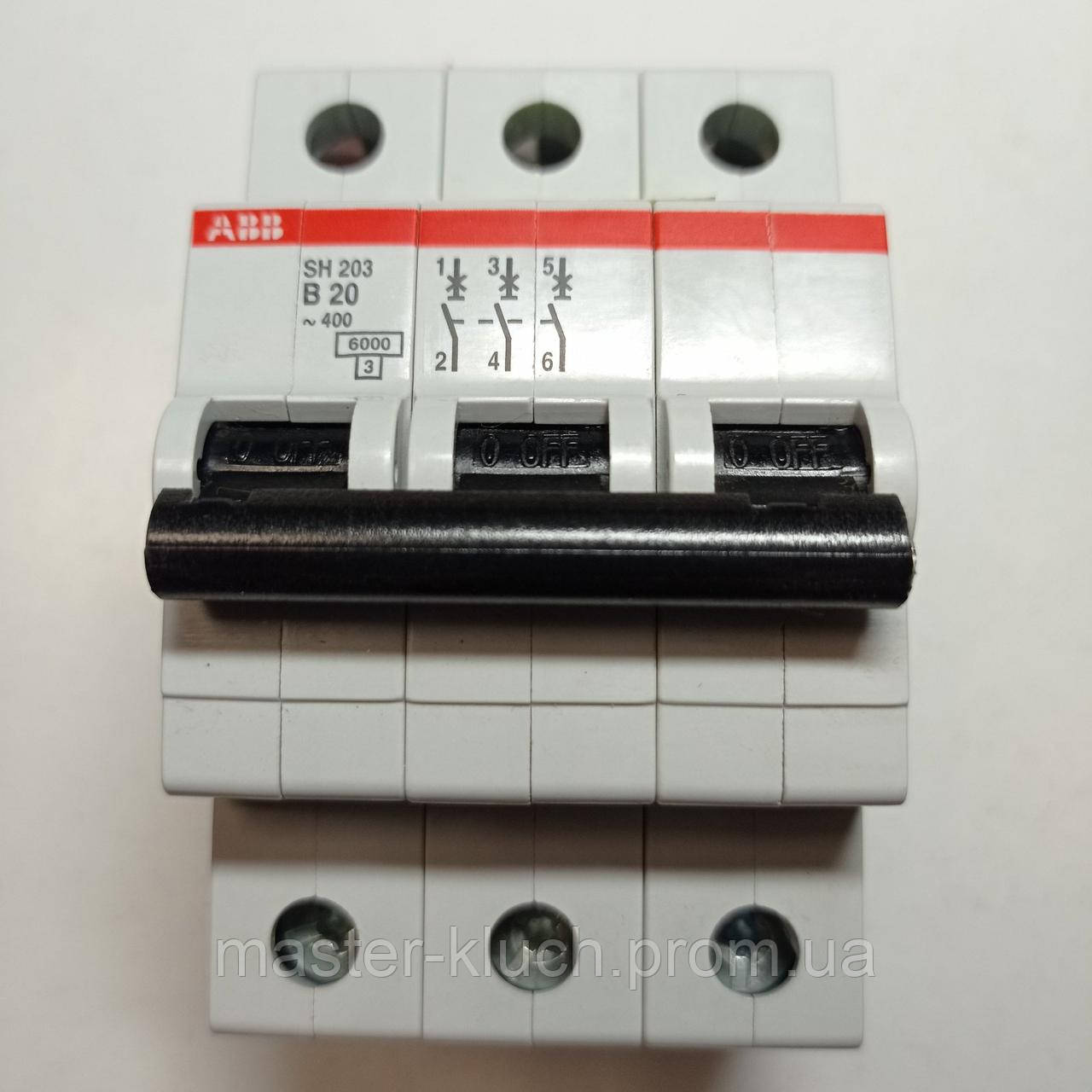 Автоматический выключатель АВВ 20A SH203 В20 - фото 1 - id-p43558906