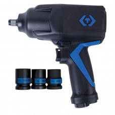 Пневматичний гайковерт 1/2" 1288 Нм, у комплекті 3 торцеві головки KING TONY P33481-095B, фото 1