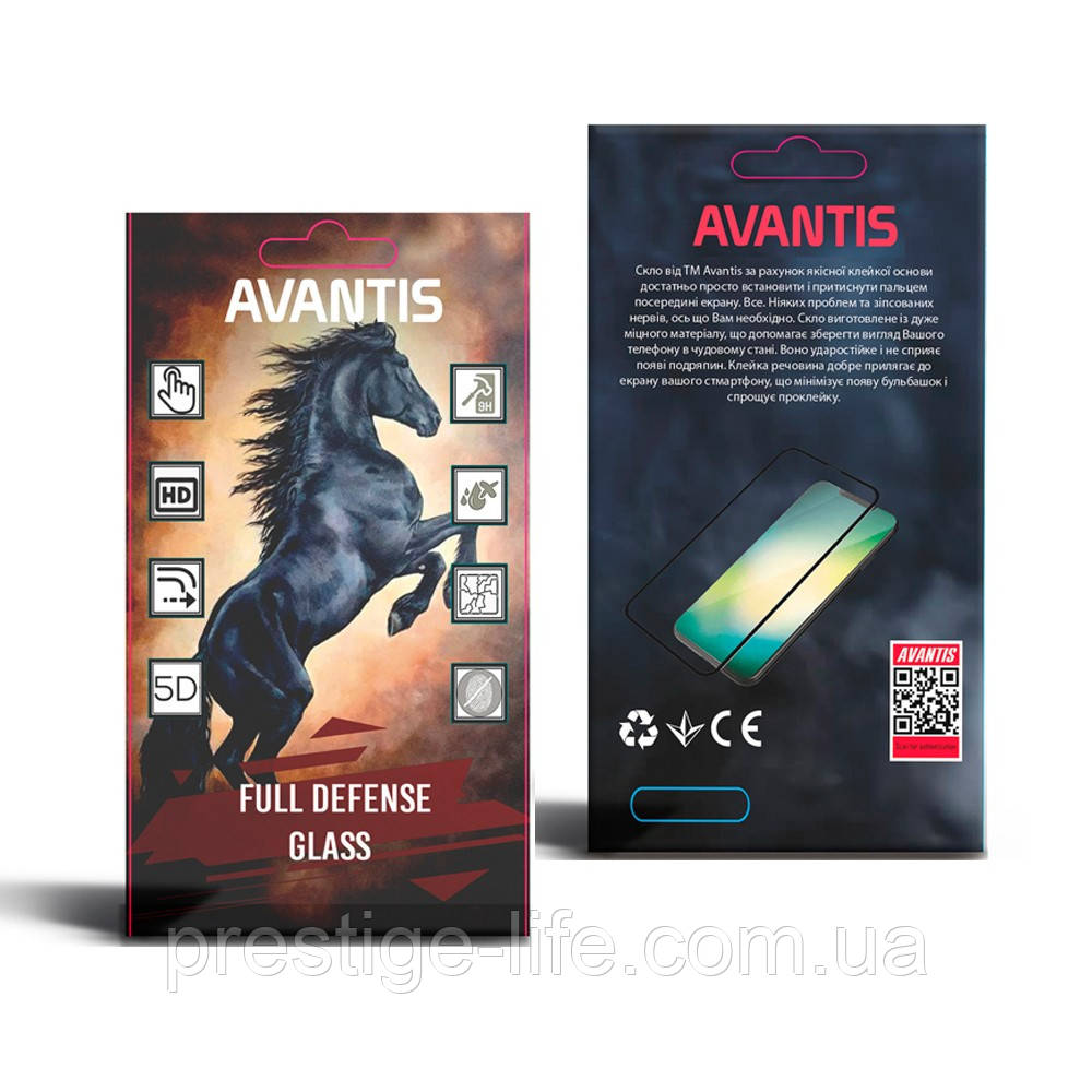 Захисне скло Avantis 5D Full Defense Xiaomi Mi 10T Black
