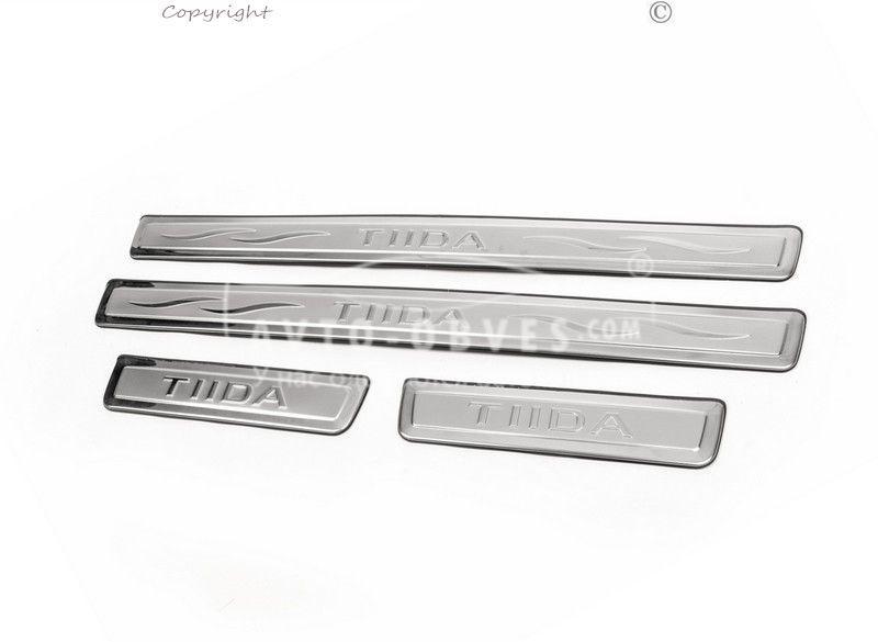 Накладки на пороги Nissan Tiida 2007-2014