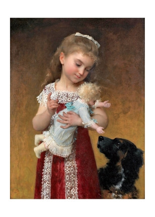 Лист Girl with Doll and Dog, фото 1