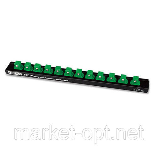 Планка-тримач для головок магнітна 1/4"*260*14PCS TOPTUL PBKB2B2614