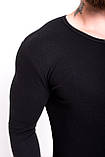 Комплект термобілизни підліткового зимового на байці термокофта та штани для хлопчика чорного кольору розмір S, фото 7