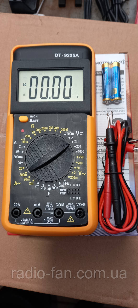 Цифровий мультиметр DT9205A НОВА ВЕРСІЯ