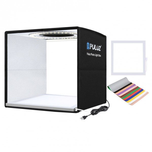 Лайтбокс 25см з LED панеллю та кільцевою лампою Puluz PKT3101B, фото 1