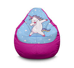 Крісло мішок "Dance unicorn. Pink" Оксфорд