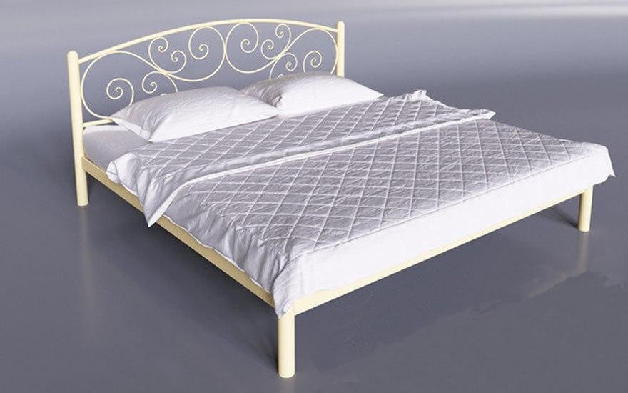 Двоспальне ліжко Лілія Тенеро 180х200 см металева бежева