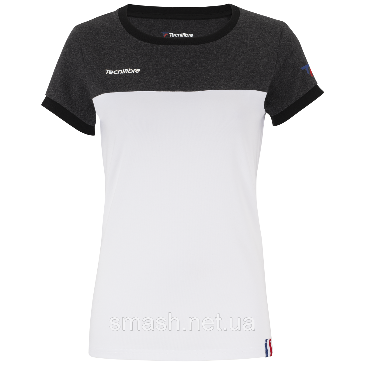 Футболка Tecnifibre LADY F1 STRETCH BLK HEATHER - фото 1 - id-p913819828