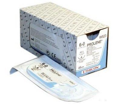 Пролен (Prolene) 4/0, довжина 90см, 2 кол. голки 20мм Visi Black W8340