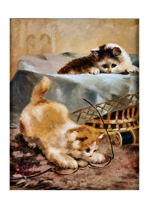 Листівка Kittens with Glasses, фото 1