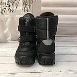 Дитячі зимові мембранні термо черевики Tigina для хлопчика чорні розмір 29, фото 3