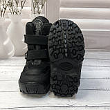 Дитячі зимові мембранні термо черевики Tigina для хлопчика чорні розмір 29, фото 5
