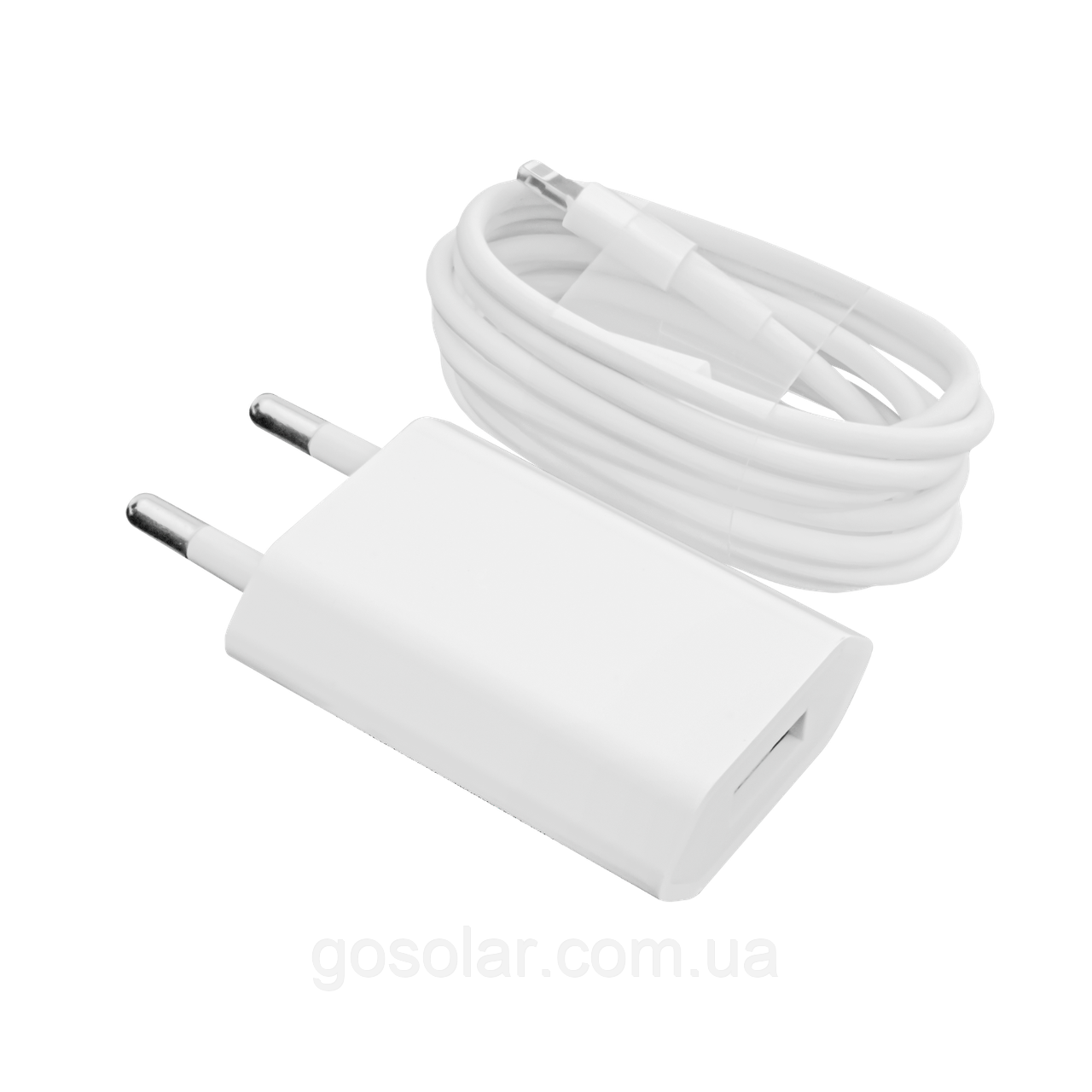 Зарядний пристрій LP АС-005 USB 5 V 1 A + кабель Lighting/ОЕМ White