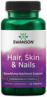 Для волосся, шкіри та нігтів Swanson — Hair, Skin & Nails (60 таблеток)