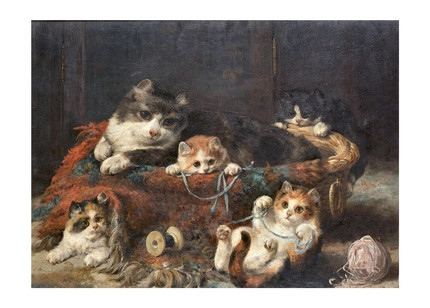 Листівка Kittens Playing, фото 1