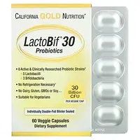 Пробіотики, California Gold Nutrition, LactoBif, 30 млрд КУО