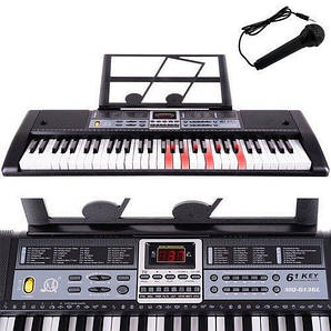 Синтезатор із мікрофоном дитячий електронний 61 клавіша K 11280