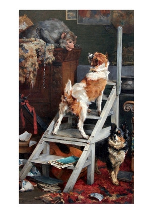 Листівка Dog Teasing Monkey I, фото 1