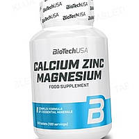 Кальцій-Магній-Цинк BioTech Calcium Zinc Magnezium 100 таблеток мінеральний комплекс