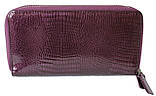 Гаманець Жіночий Шкіряний Лаковий Purple на Дві Змійки Mario Dion 6014-017, фото 3