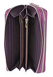 Гаманець Жіночий Шкіряний Лаковий Purple на Дві Змійки Mario Dion 6014-017, фото 4