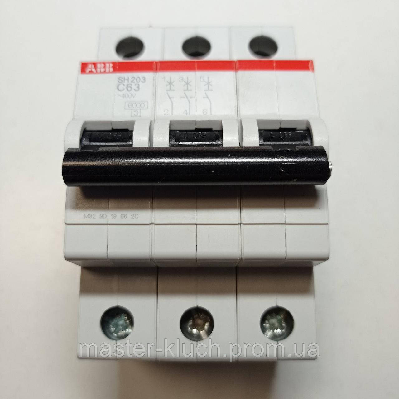 Автоматический выключатель АВВ 63A SH203 С63 - фото 6 - id-p1519748541