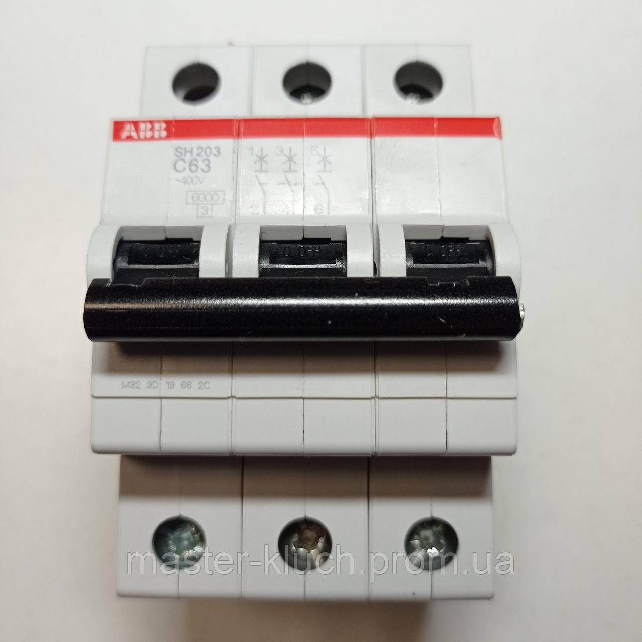 Автоматический выключатель АВВ 63A SH203 С63 - фото 5 - id-p1519748541