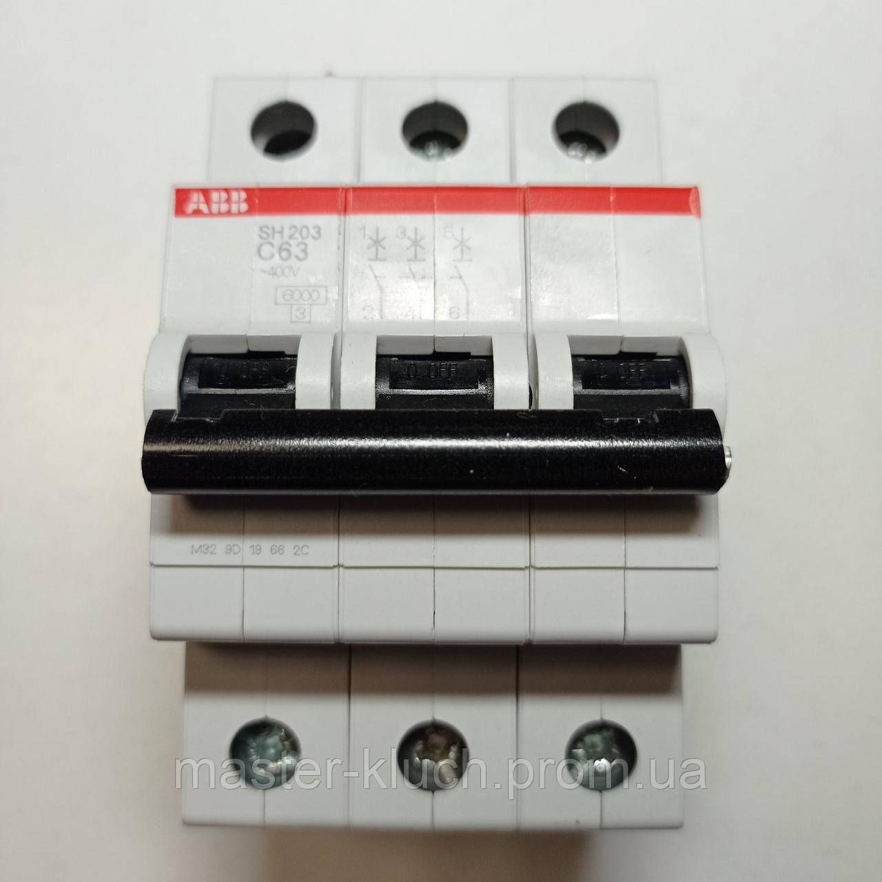 Автоматический выключатель АВВ 63A SH203 С63 - фото 7 - id-p1519748541