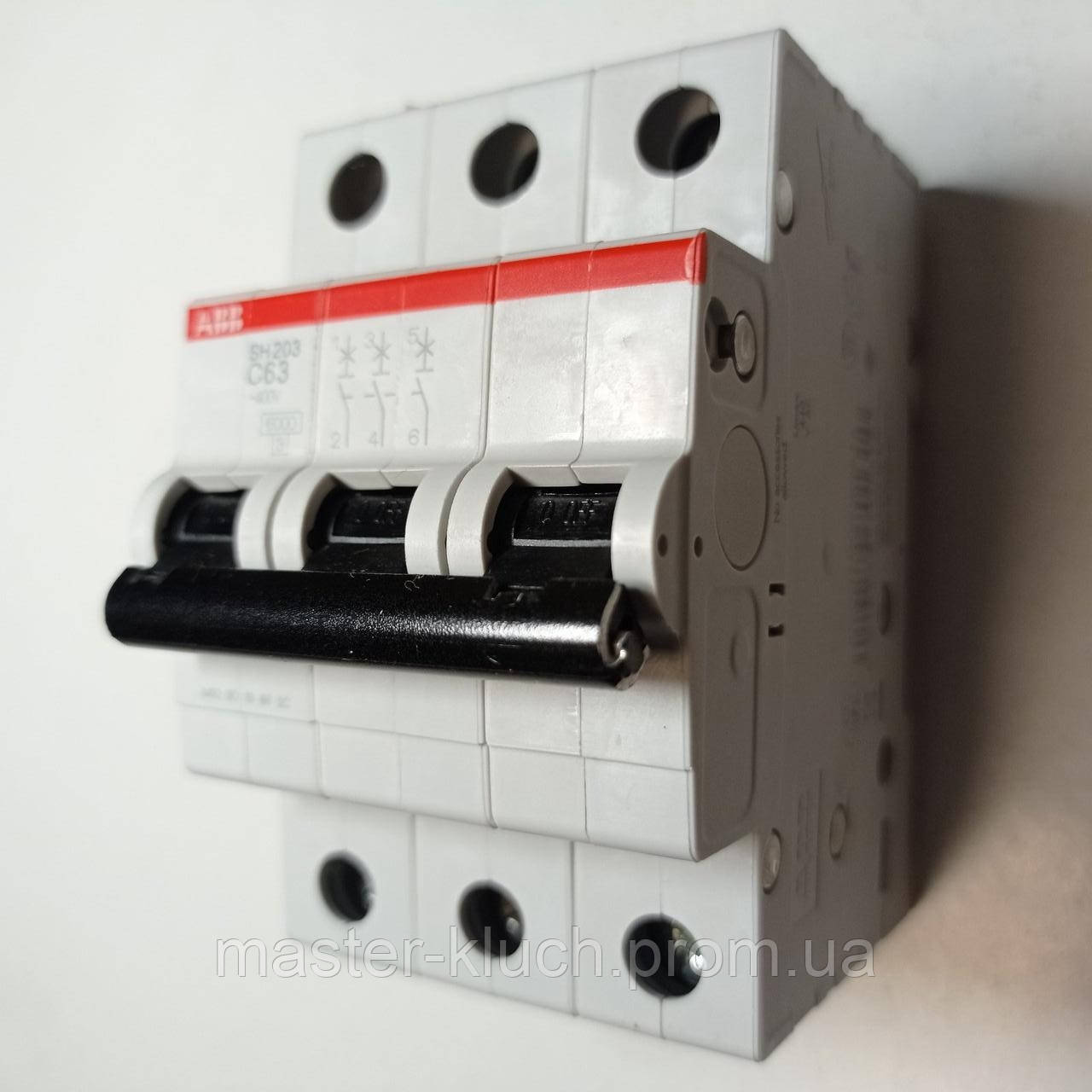 Автоматический выключатель АВВ 63A SH203 С63 - фото 8 - id-p1519748541