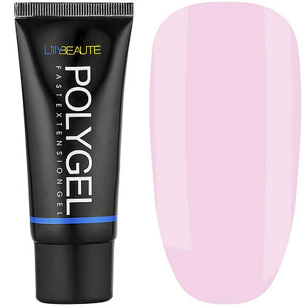 Полигель Poly Gel Lilly Beaute 30 р, №01 Soft Pink блідо-рожевий, фото 2