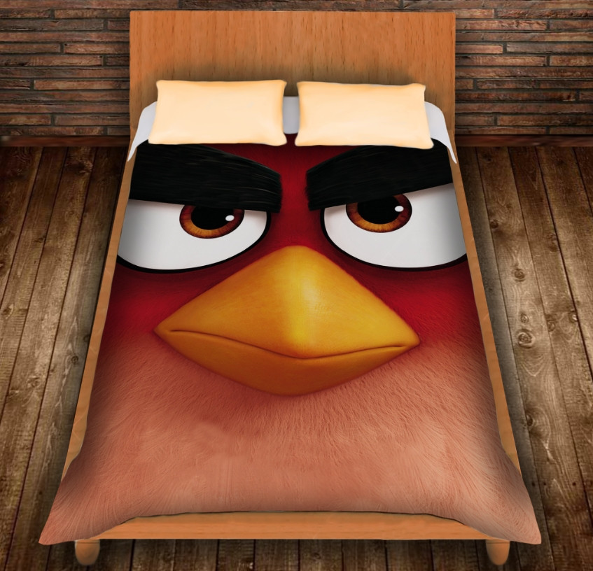 Плед з 3D принтом-Angry Birds Red