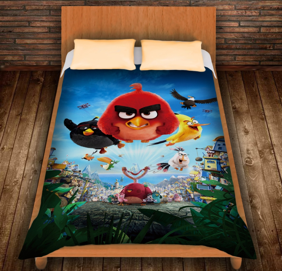 Плед з 3D принтом-Angry Birds attack