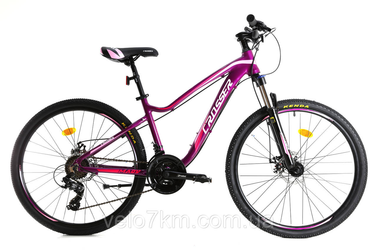 Гірський алюмінієвий велосипед Crosser Angel 26" "швидкий.знімання коліс, положення.вилка, SHIMANO БІЛИЙ