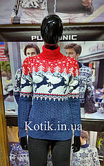 Светр жіночий Pulltonic Фінська Ліс M(38), Червоно-синій