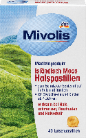 Льодяники від болю у горлі Mivolis Isländisch Moos, 40 шт