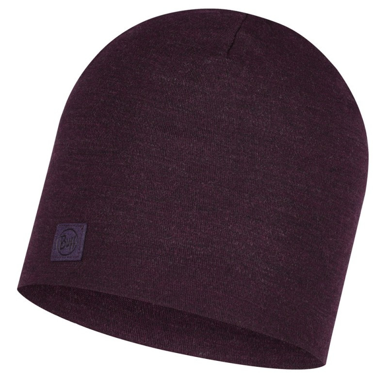 Шапка зима вовна BUFF Heavyweight Merino Wool Hat solid deep purple