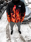 Чоловіча жіноча зимова куртка пуховик The North Face оверсайз до -30*С ТНФ унісекс фіолетова, фото 8