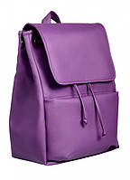 Рюкзак жіночий для прогулянок, молодіжні рюкзаки з екошкіри, жіночі рюкзаки шкіряні, подарунок для подруги Loft LEN фіолетовий