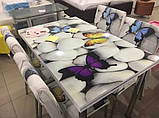 Розкладний стіл обідній кухонний комплект стіл і стільці 3D малюнок 3д "Метелики" ДСП скло 70*110 Mobilgen 2010, фото 5