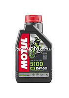 Масло 4T, 1л (полусинтетика, 15W-50, 5100) Motul Франция