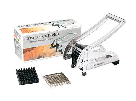 Машинка для нарізки картоплі фрі, ручна картофелерезка Potato Chipper Металева, фото 2