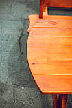Дерев'яний садовий комплект 1,95м (Стіл та 2 Лавки) "Чикаго". Колір: Палісандр, фото 8