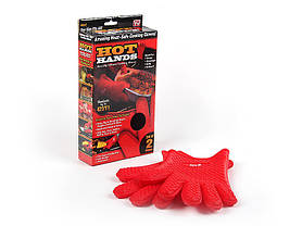 Термостійкі силіконові рукавички 2шт "Hot hands", фото 3