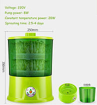 Апарат для пророщування бобових, спроутер на 2 яруси Bean Sprout Machine, фото 3