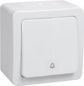 Вимикач 1-клавішний для відкритої установки кнопковий ВСк20-1-0-ГПБ IP54 ГЕРМЕС PLUS