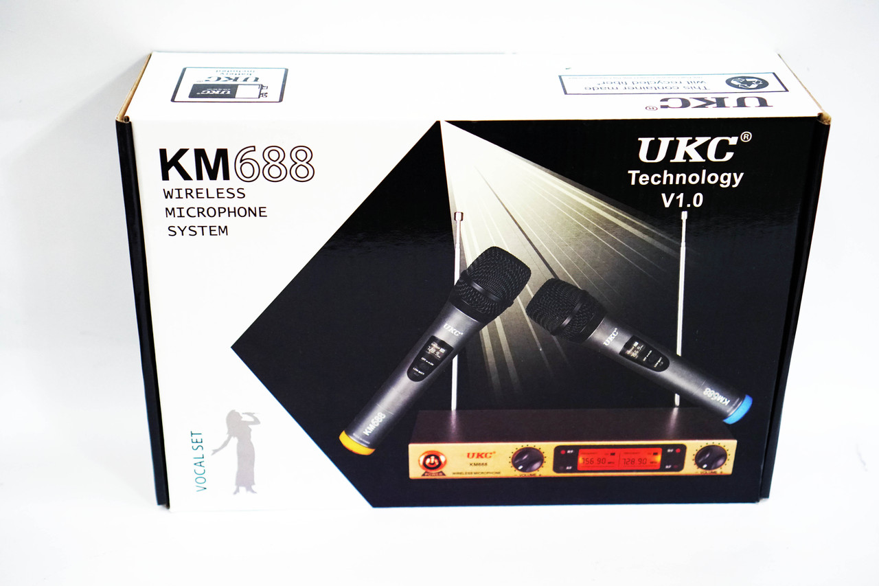 Радіосистема UKC KM-688 база 2 радіомікрофона