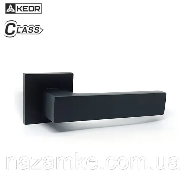 Дверная ручка KEDR ULTRA R21.210 Black черный матовый - фото 1 - id-p1519844543